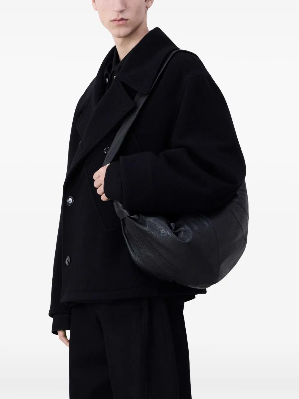 LEMAIRE Croissant Large Leather Shoulder Bag In Black Product Image