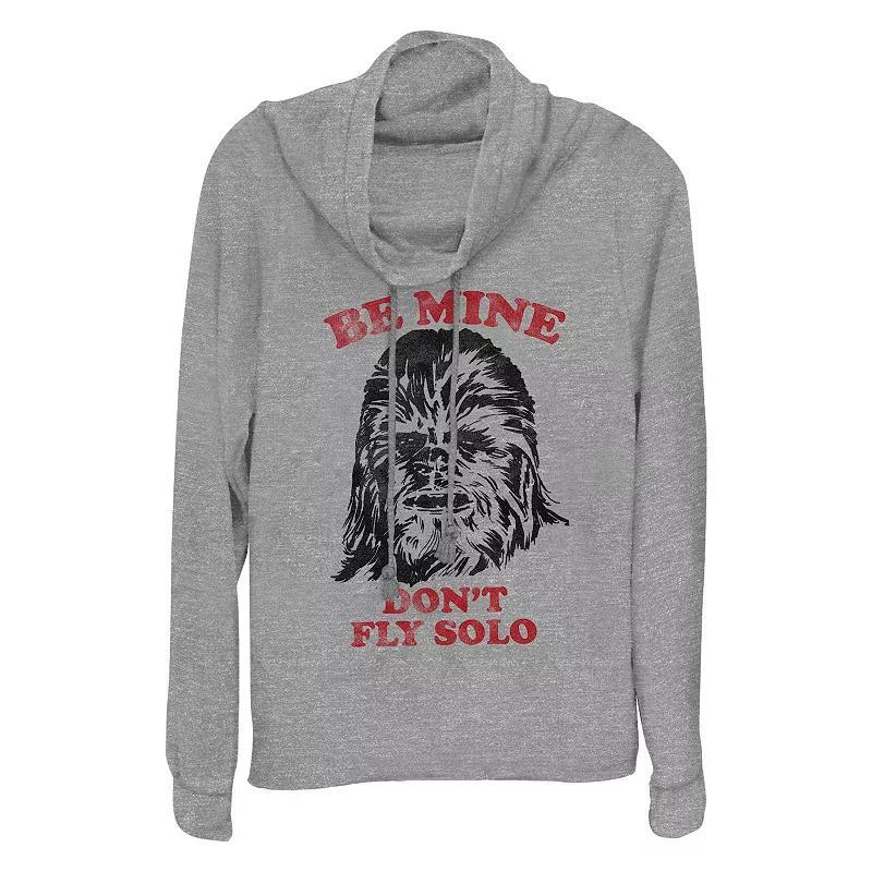 Women's Star Wars Chewbacca Be Mine Don't Fly Solo Cowlneck Graphic Lightweight Long Sleeve,  Product Image