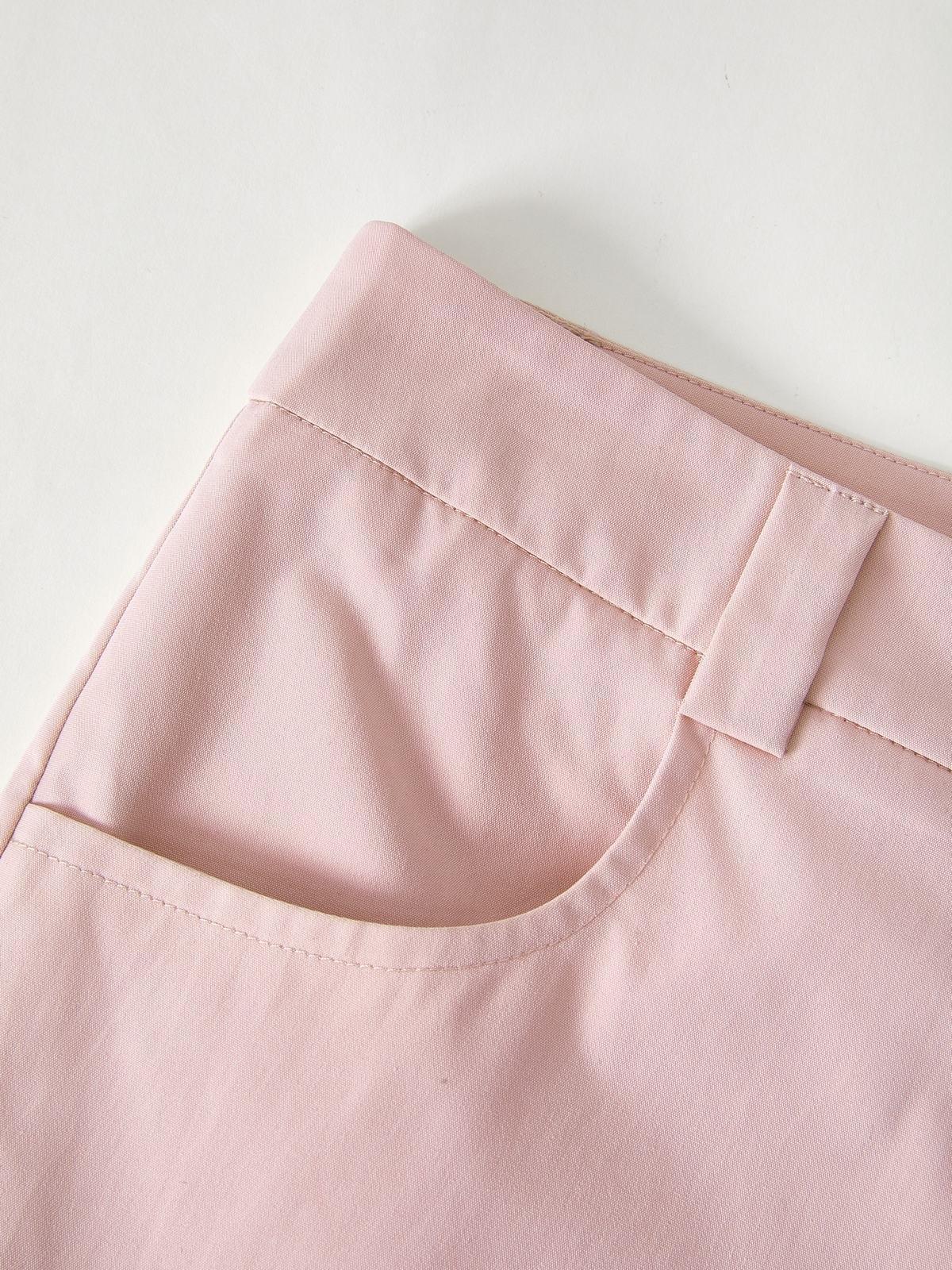 Ruched Pink Straight Leg Cargo Pants Product Image