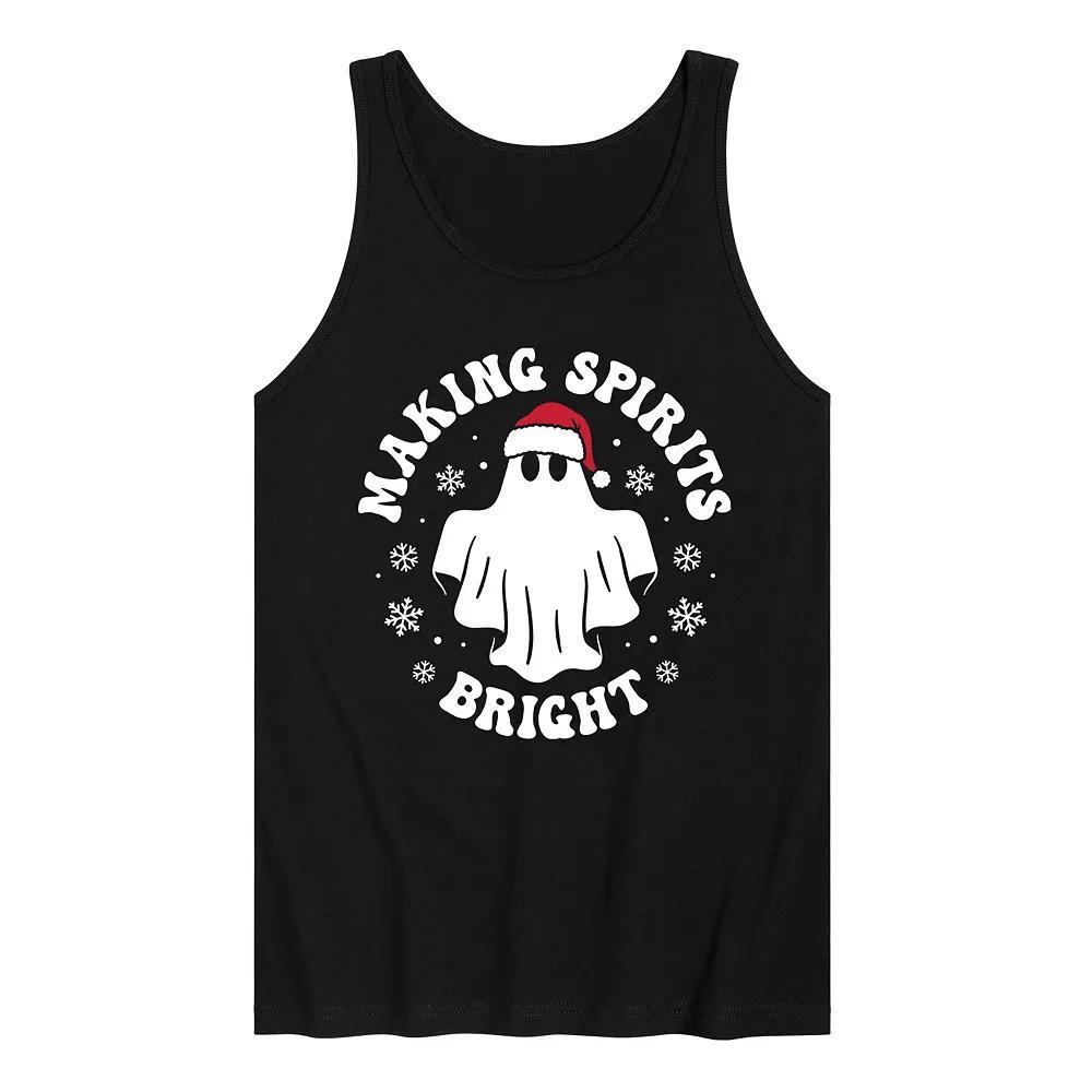 Men's Making Spirits Bright Tank Top Top, Size: Large, Black Product Image