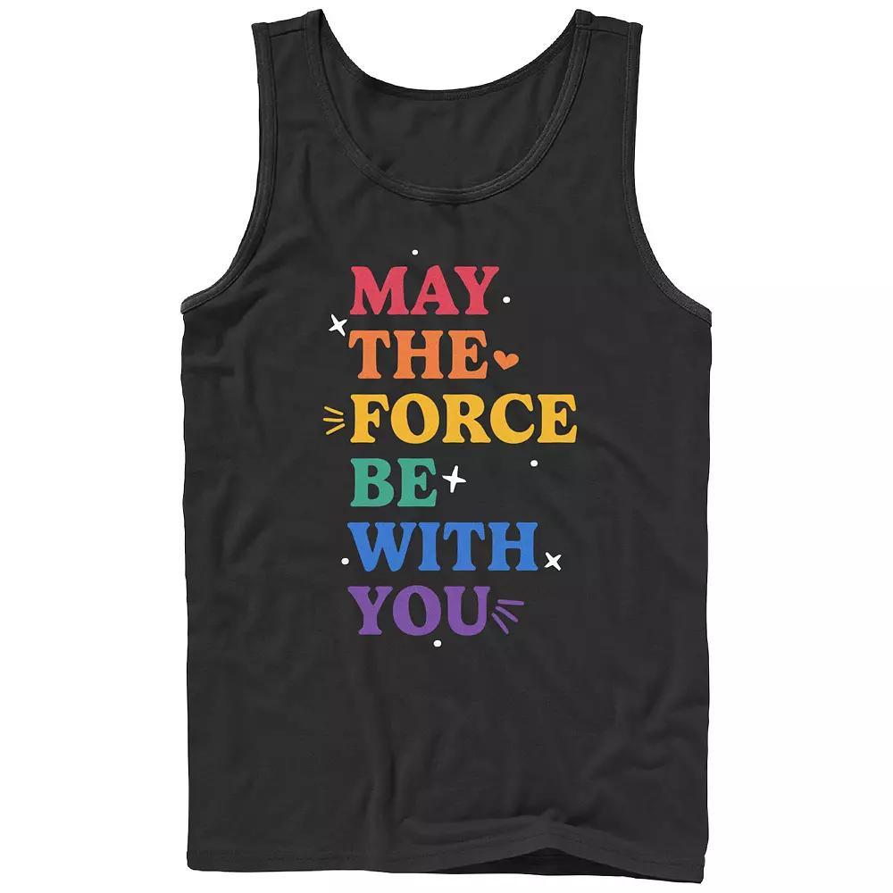 Men's Star Wars May The For Be With You Pride Graphic Tank,  Product Image