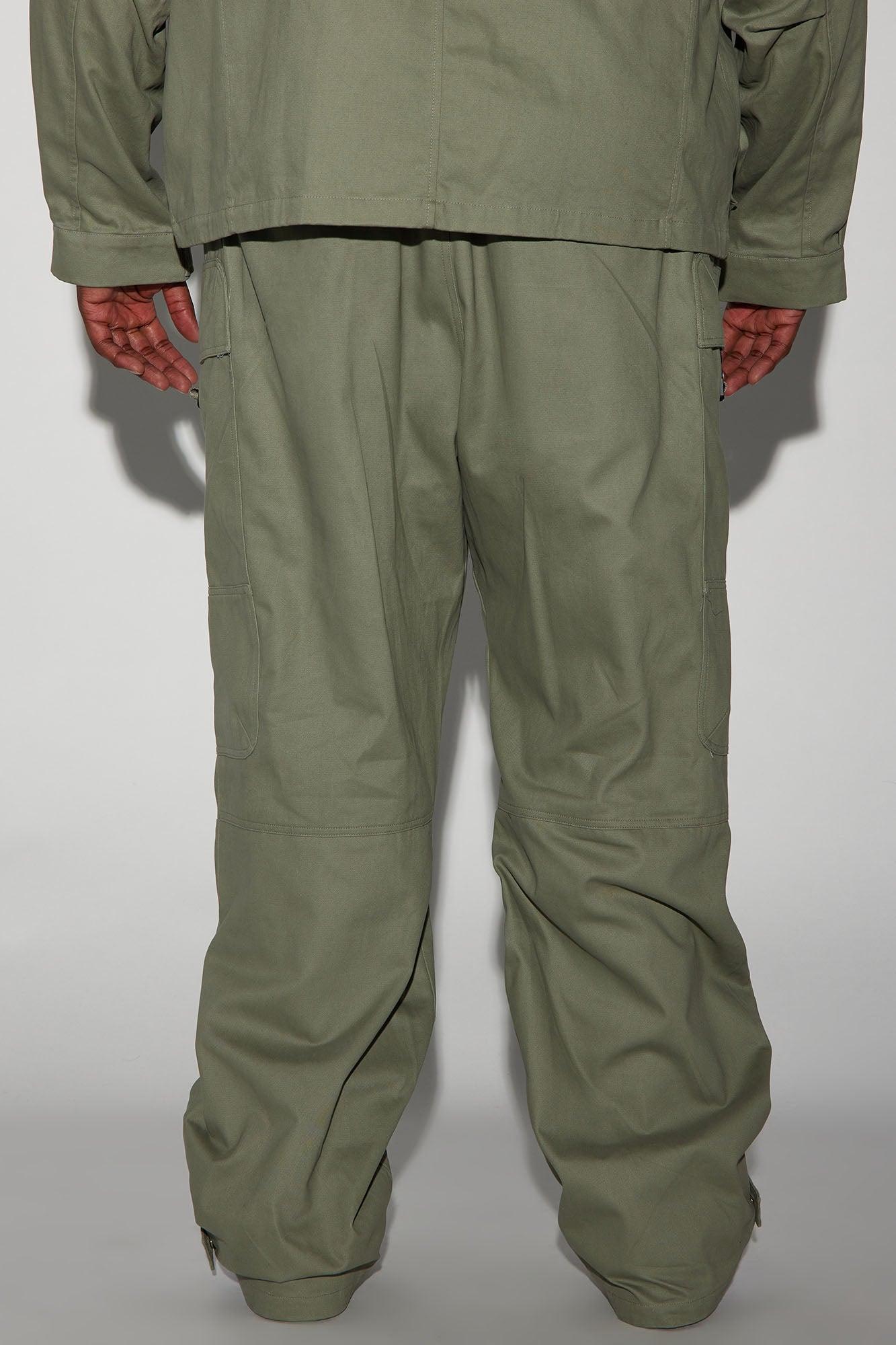 Perfection Is Perfected Utility Straight Cargo Pants - Olive Product Image