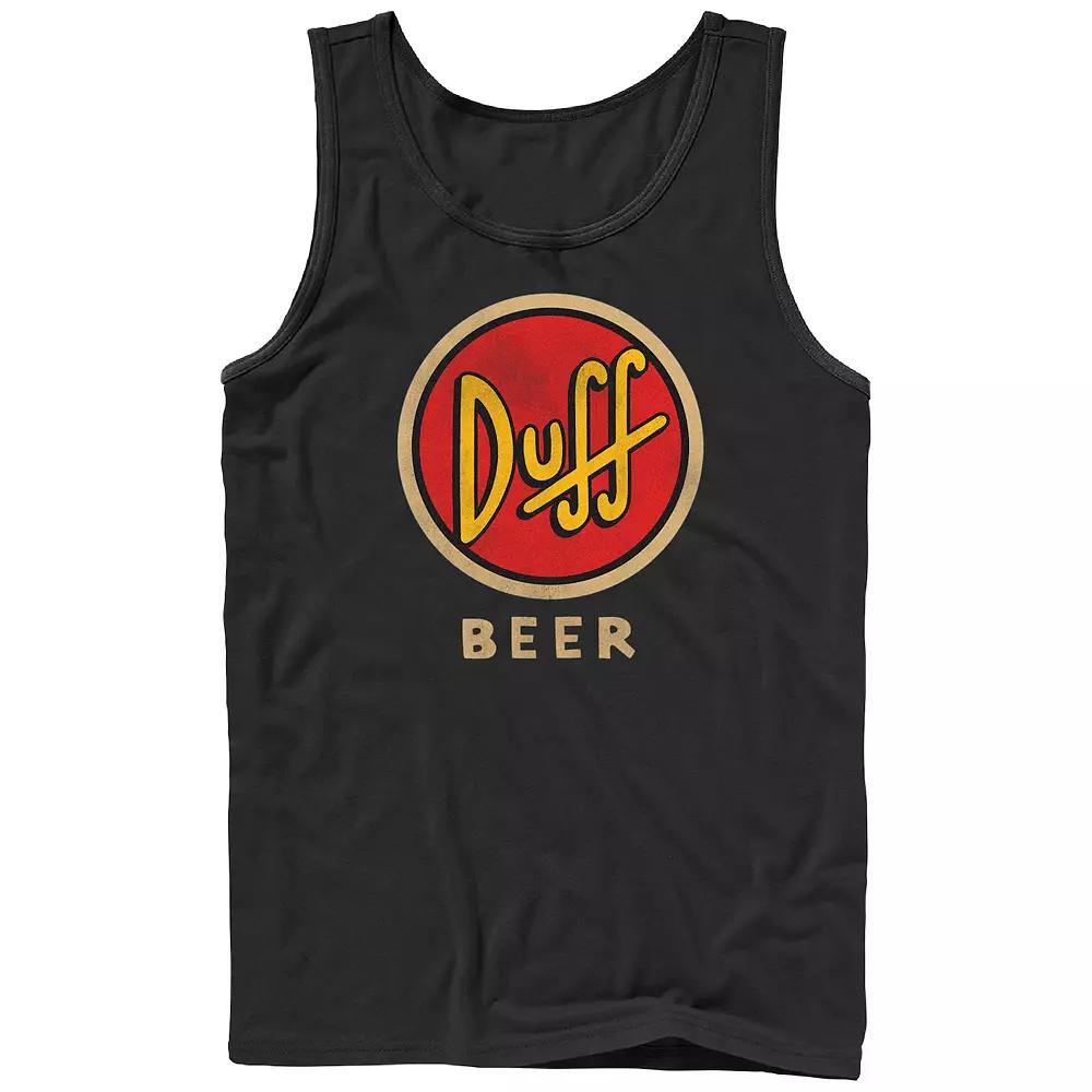 Men's The Simpsons Duff Beer Logo Graphic Tank Top, Size: XL, Black Product Image