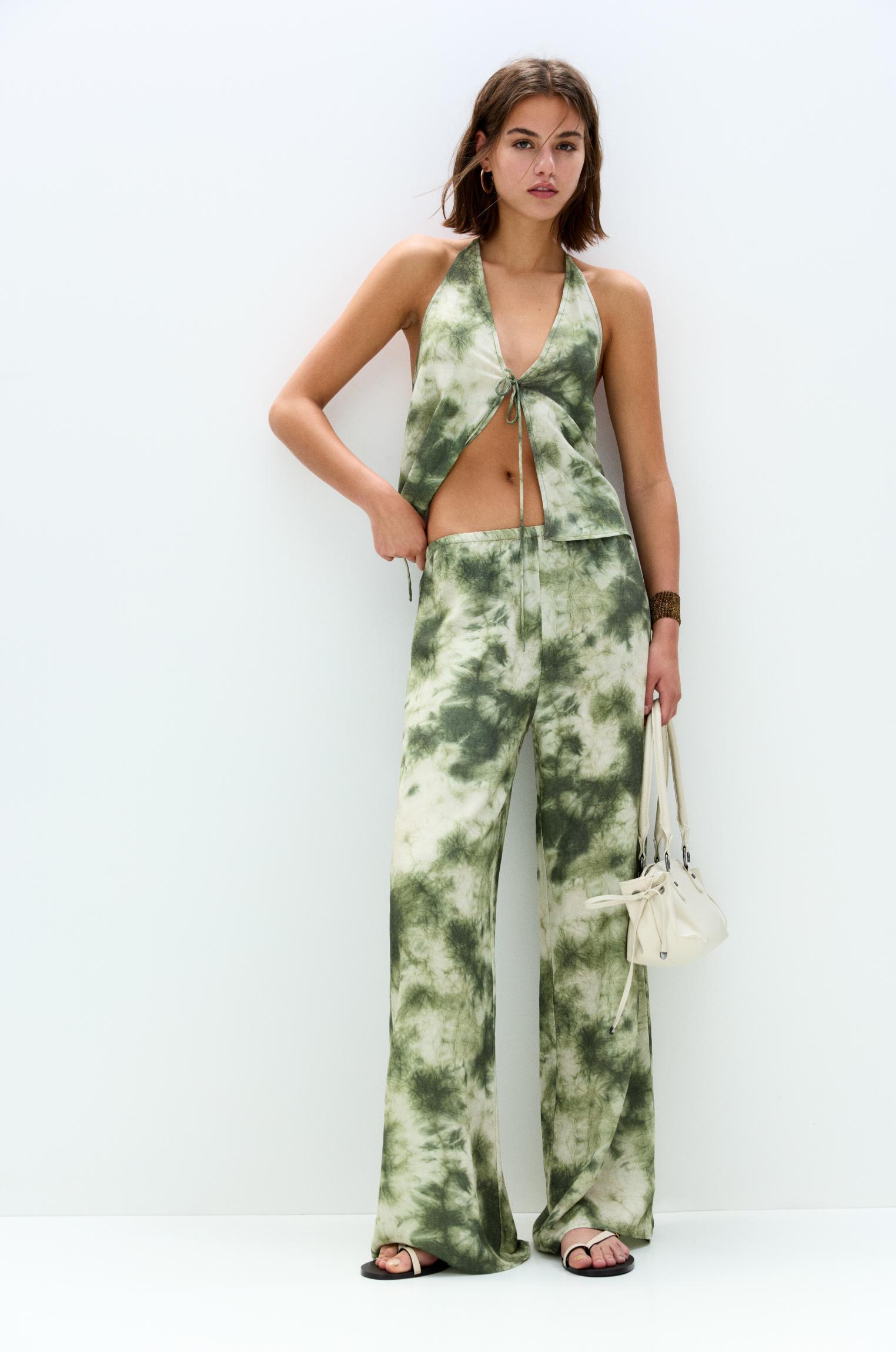 Printed flowing pants Product Image