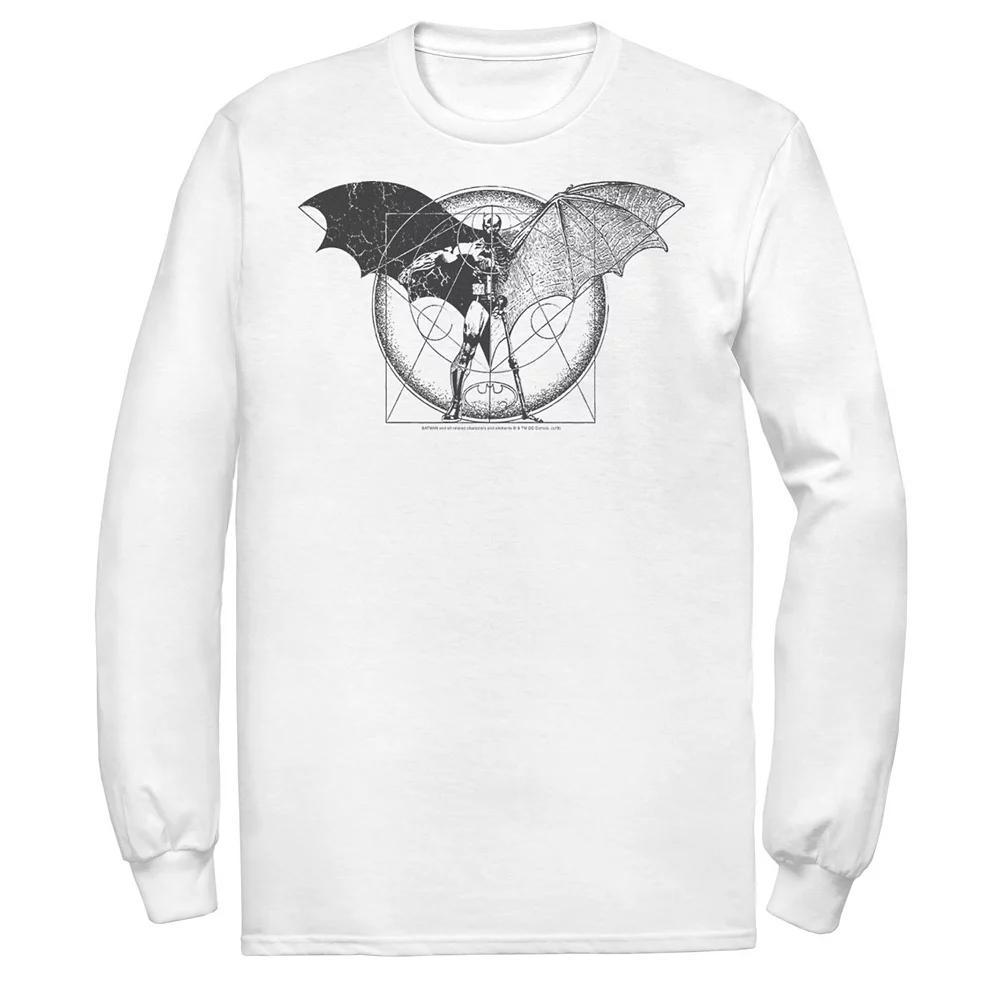 Men's DC Comics Batman Half Skeleton Sketched Poster Tee, Size: Small, White Product Image