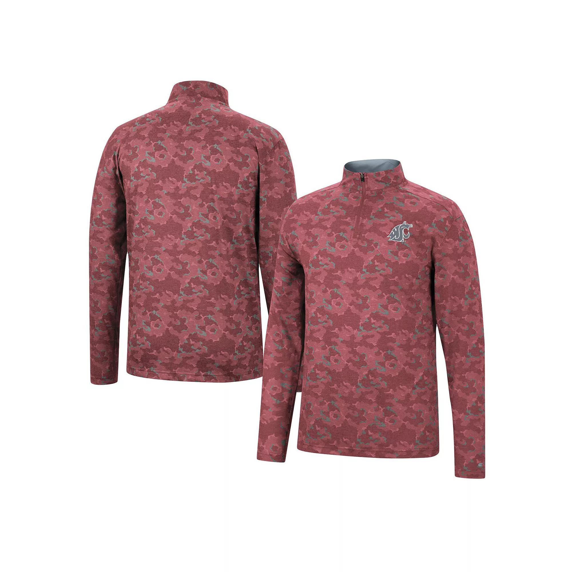 Men's Colosseum Crimson Washington State Cougars Tivo Quarter-Zip Jacket,  Product Image