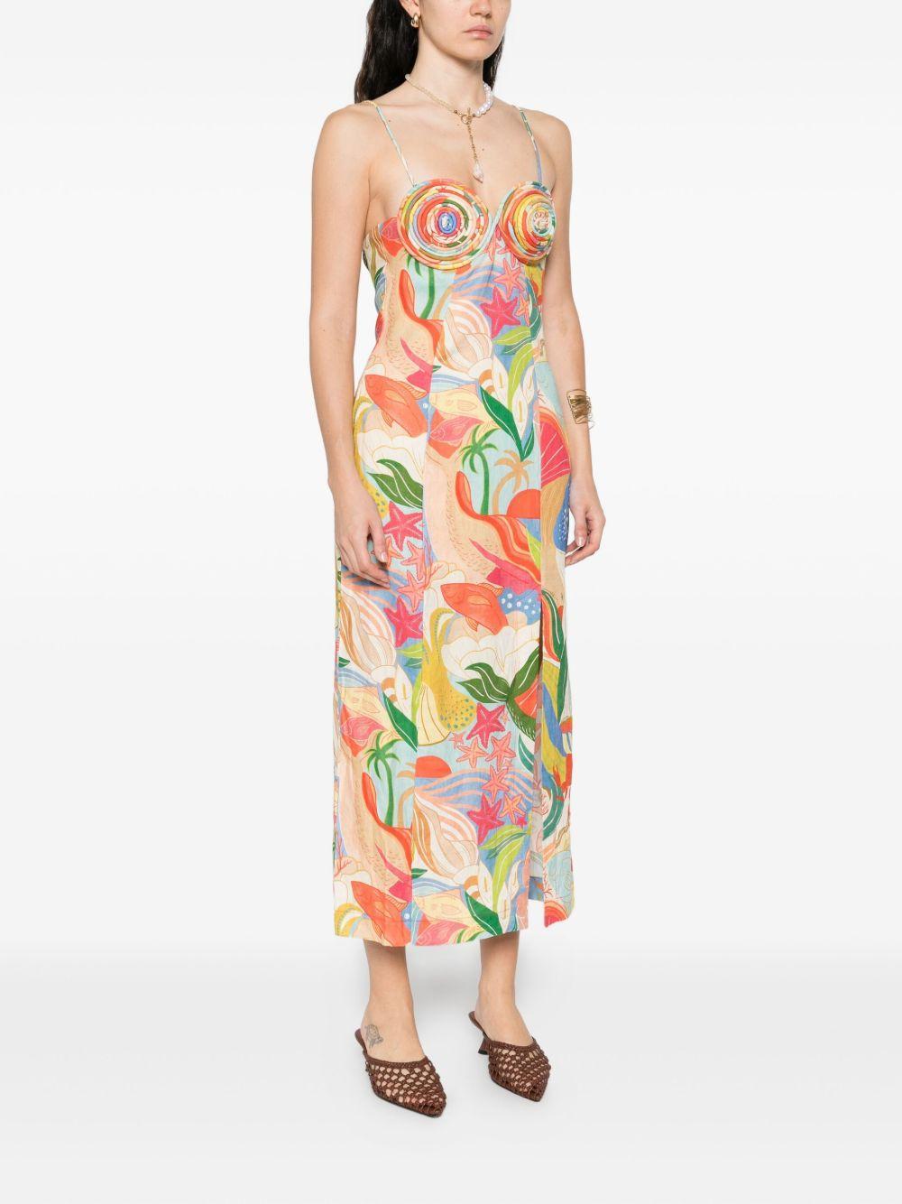 graphic-print midi dress Product Image