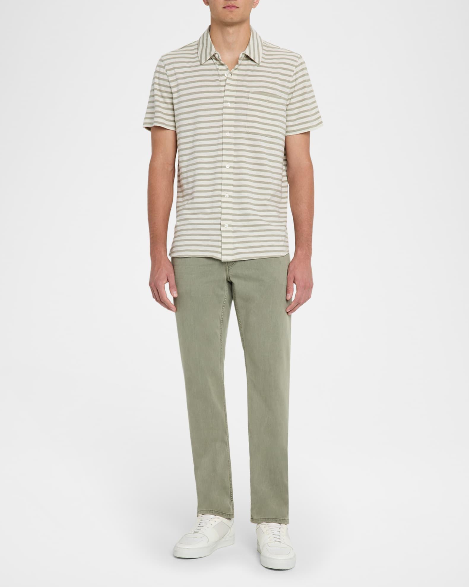 Men's Carillo Cotton Stripe Short-Sleeve Shirt Product Image