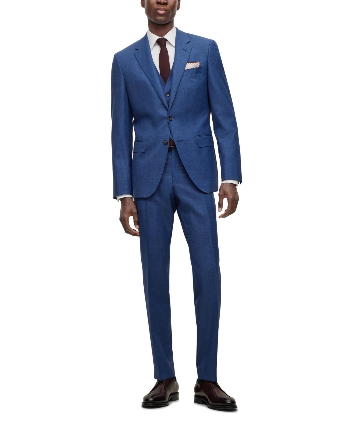 Mens Three-Piece Slim-Fit Suit in Virgin Wool Product Image