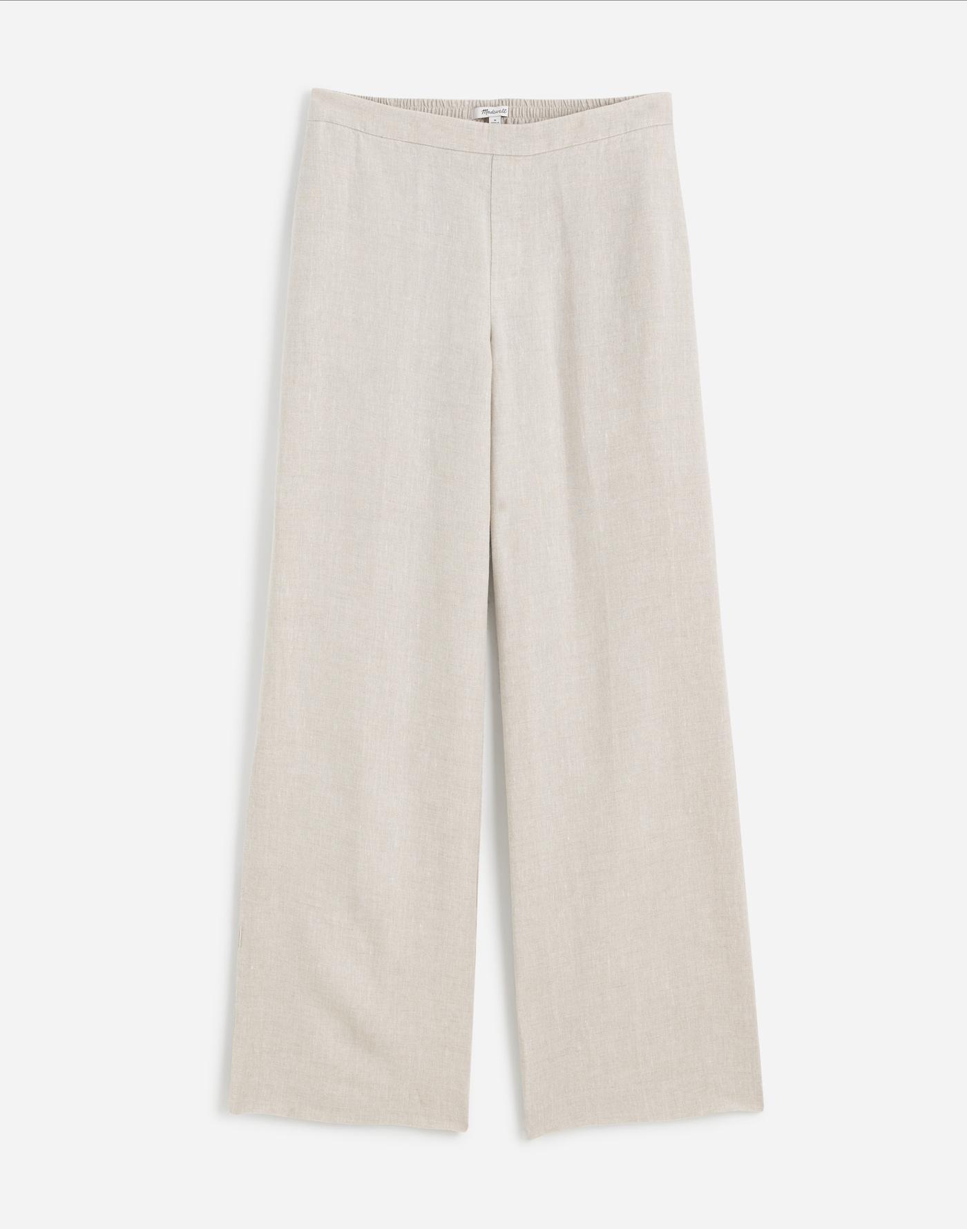 The Petite Easy Pull-On Pant in 100% Linen Product Image
