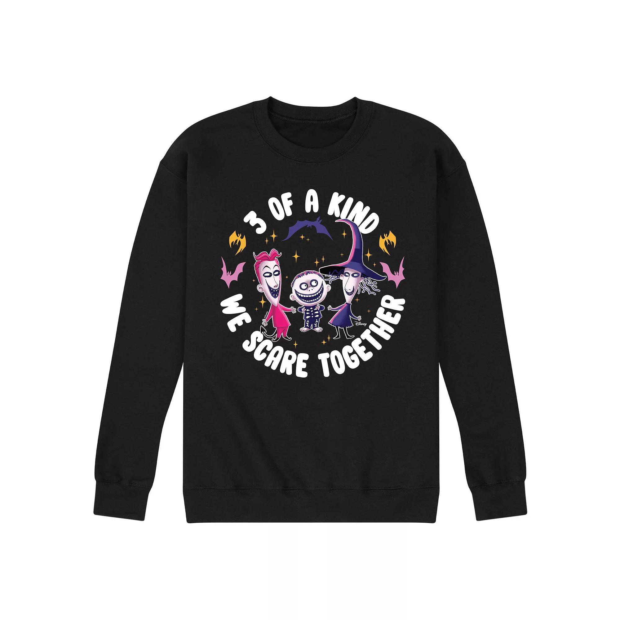 Disney's Nightmare Before Christmas Men's 3 Of A Kind Fleece Sweatshirt, Size: Large, Black Product Image