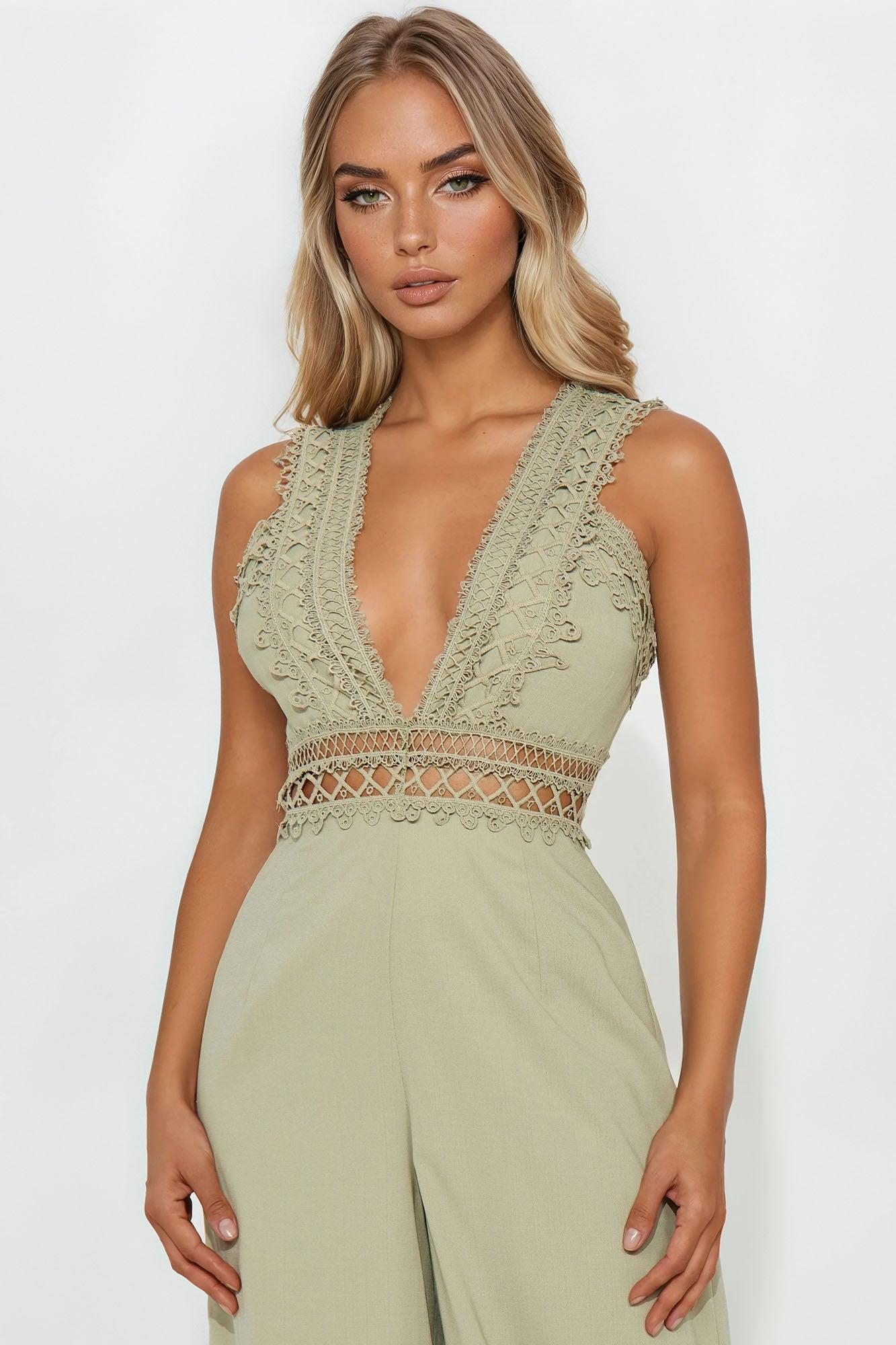 Spread Your Wings Jumpsuit - Sage Product Image