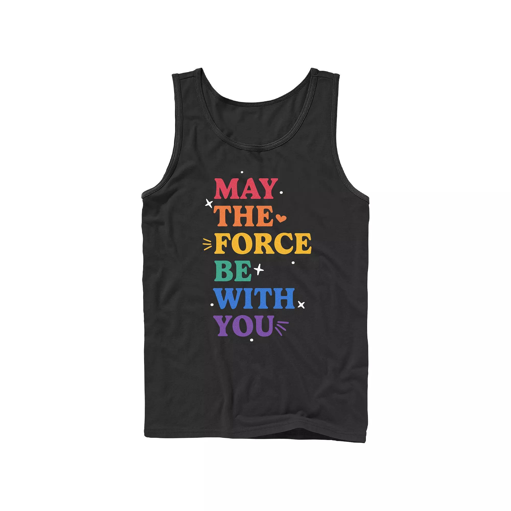 Men's Star Wars May The For Be With You Pride Graphic Tank,  Product Image
