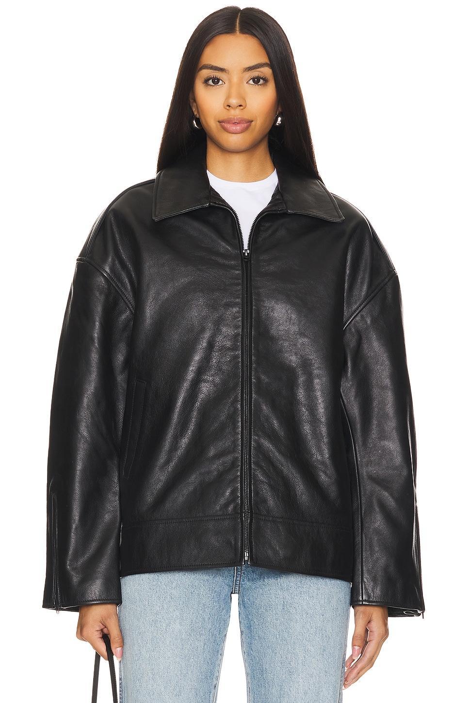 Alek Leather Jacket GRLFRND Product Image