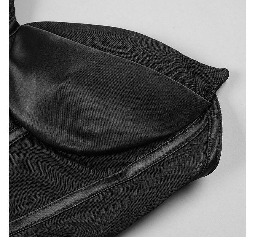 Strapless Mesh Corset Bodysuit Product Image