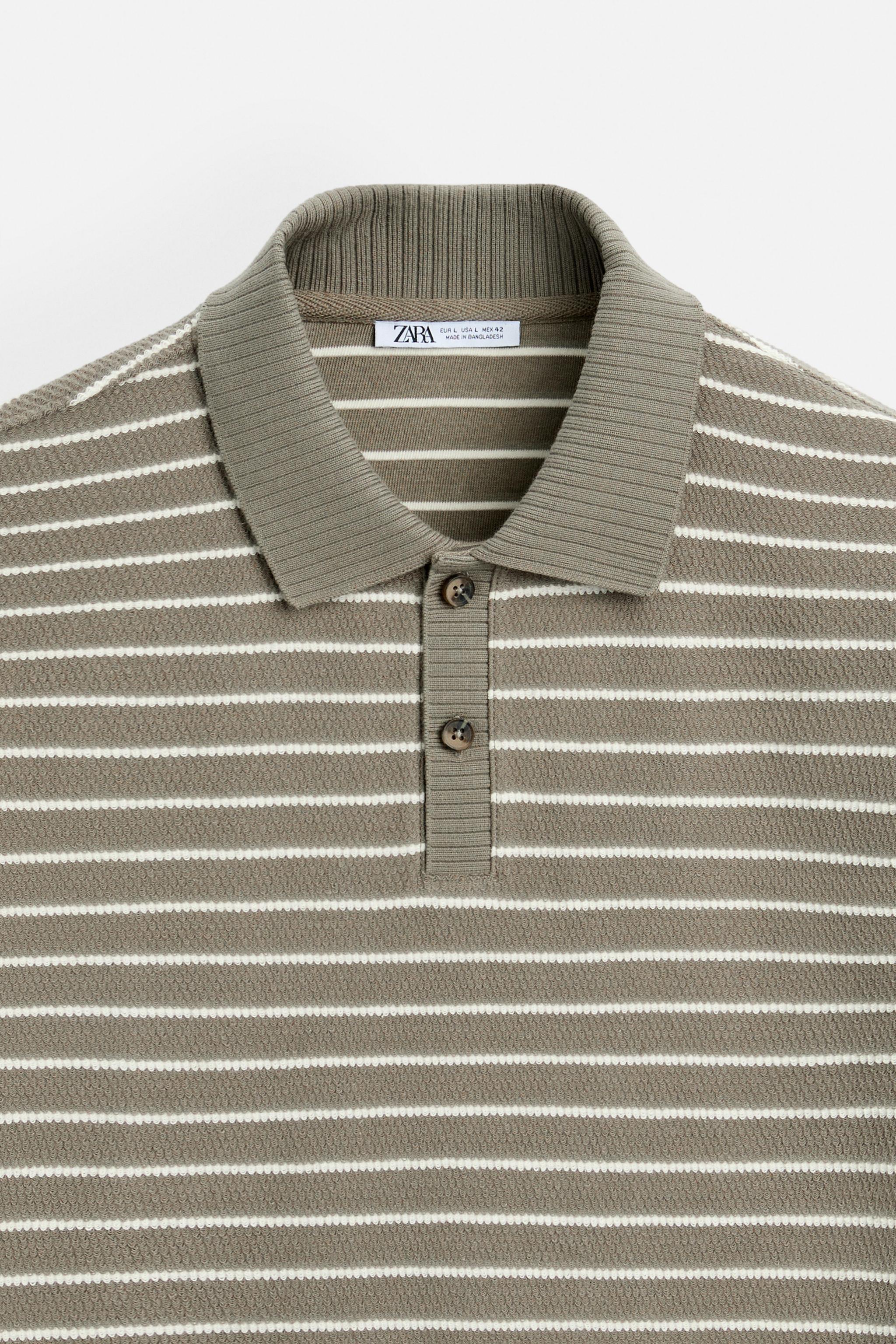 TEXTURED STRIPED POLO Product Image