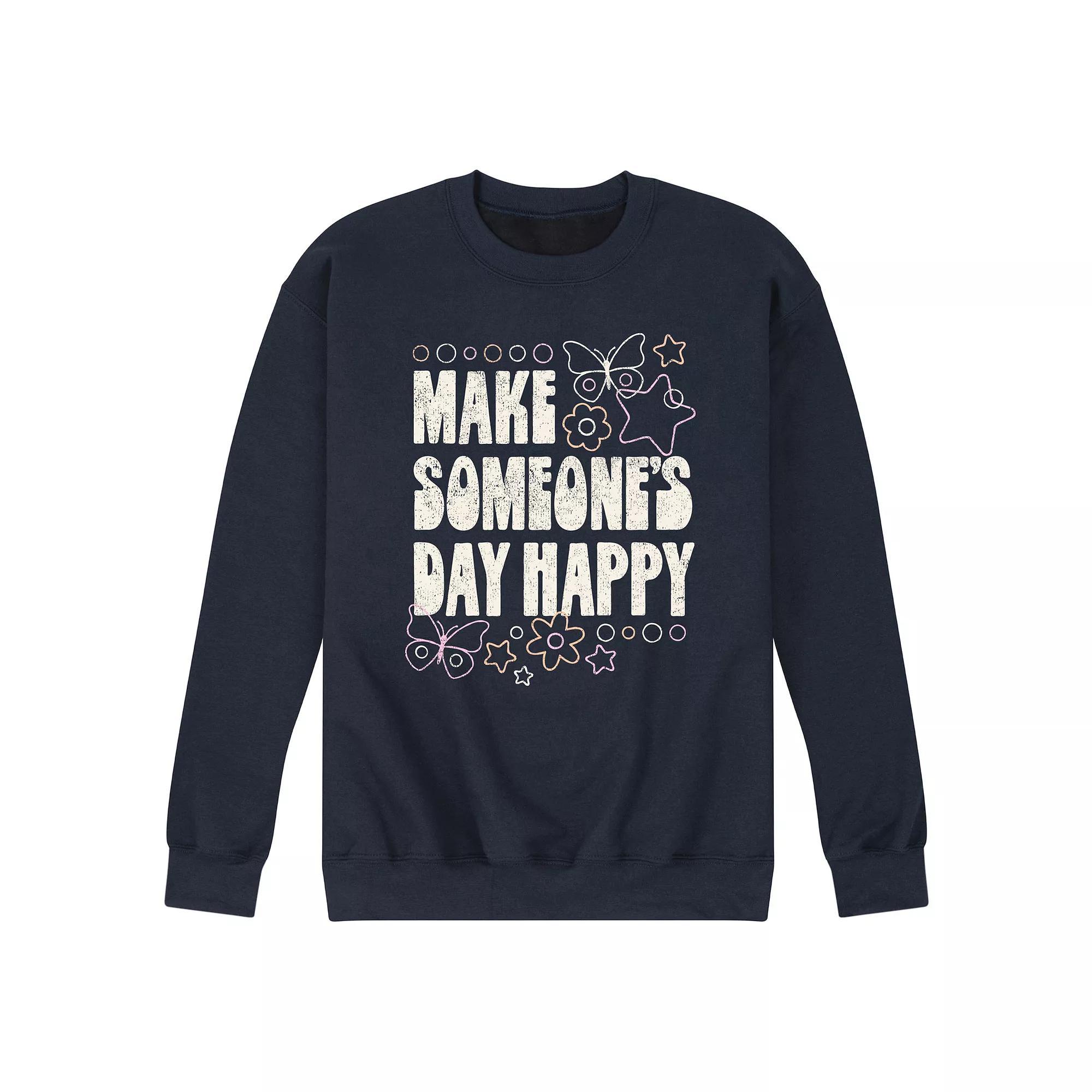 Men's Make Someone's Day Happy Fleece Sweatshirt,  Product Image
