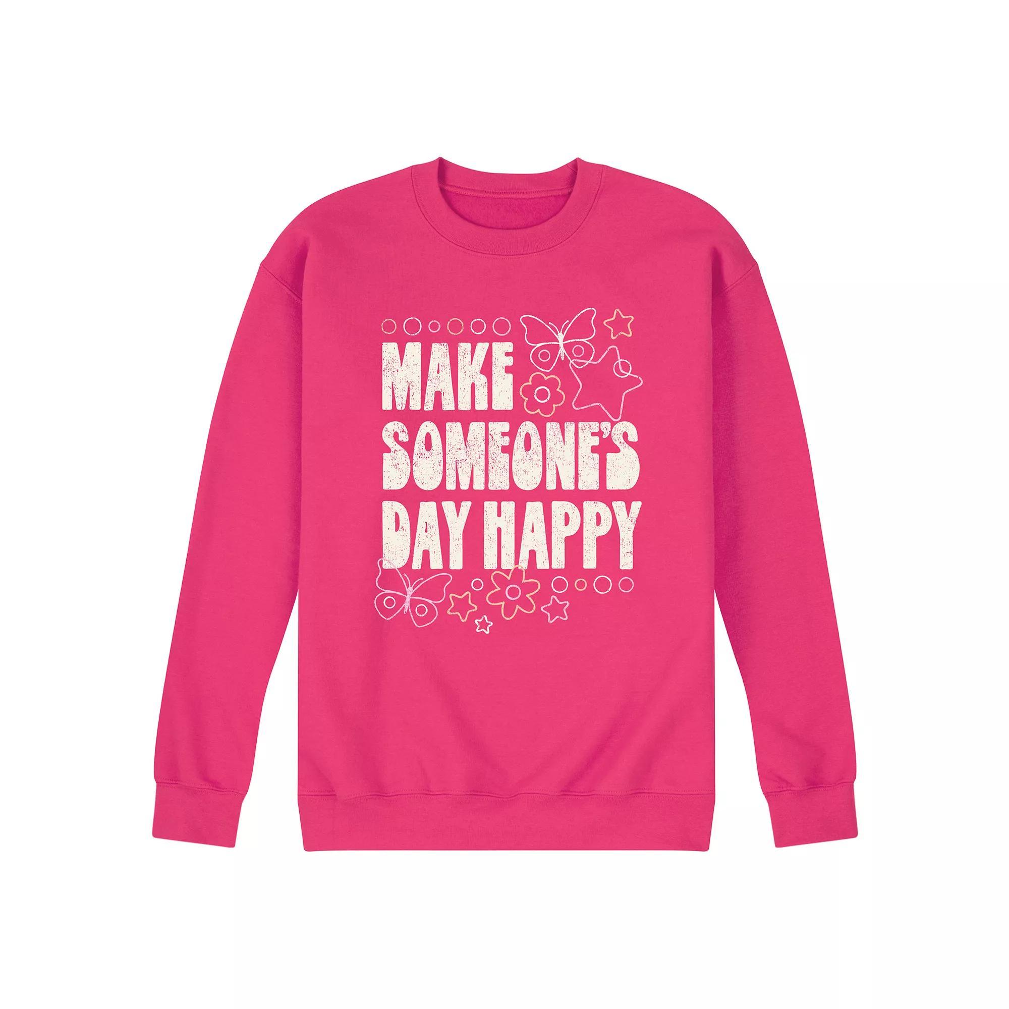 Men's Make Someone's Day Happy Fleece Sweatshirt,  Product Image