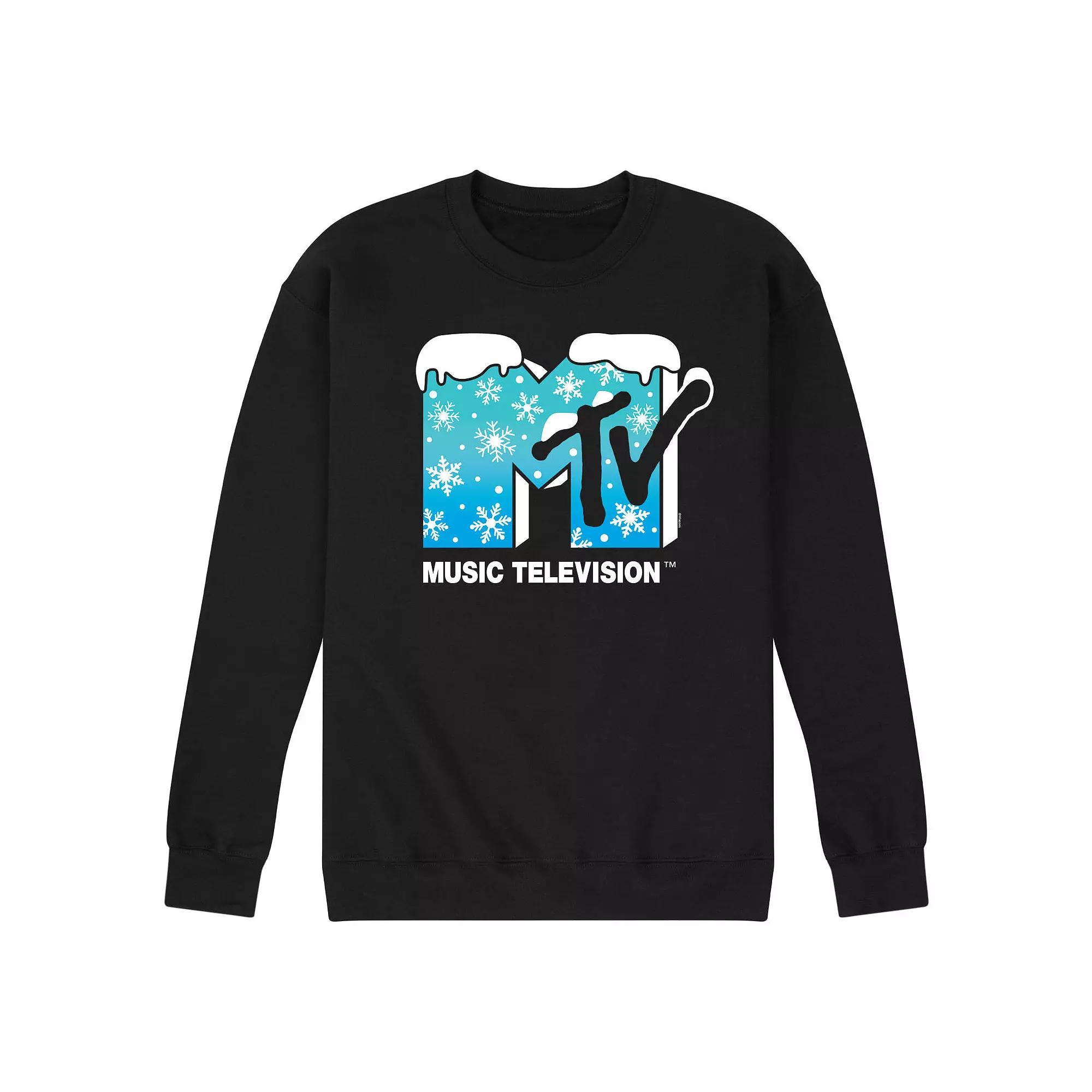 Men's MTV Snowflakes Logo Fleece Sweatshirt,  Product Image