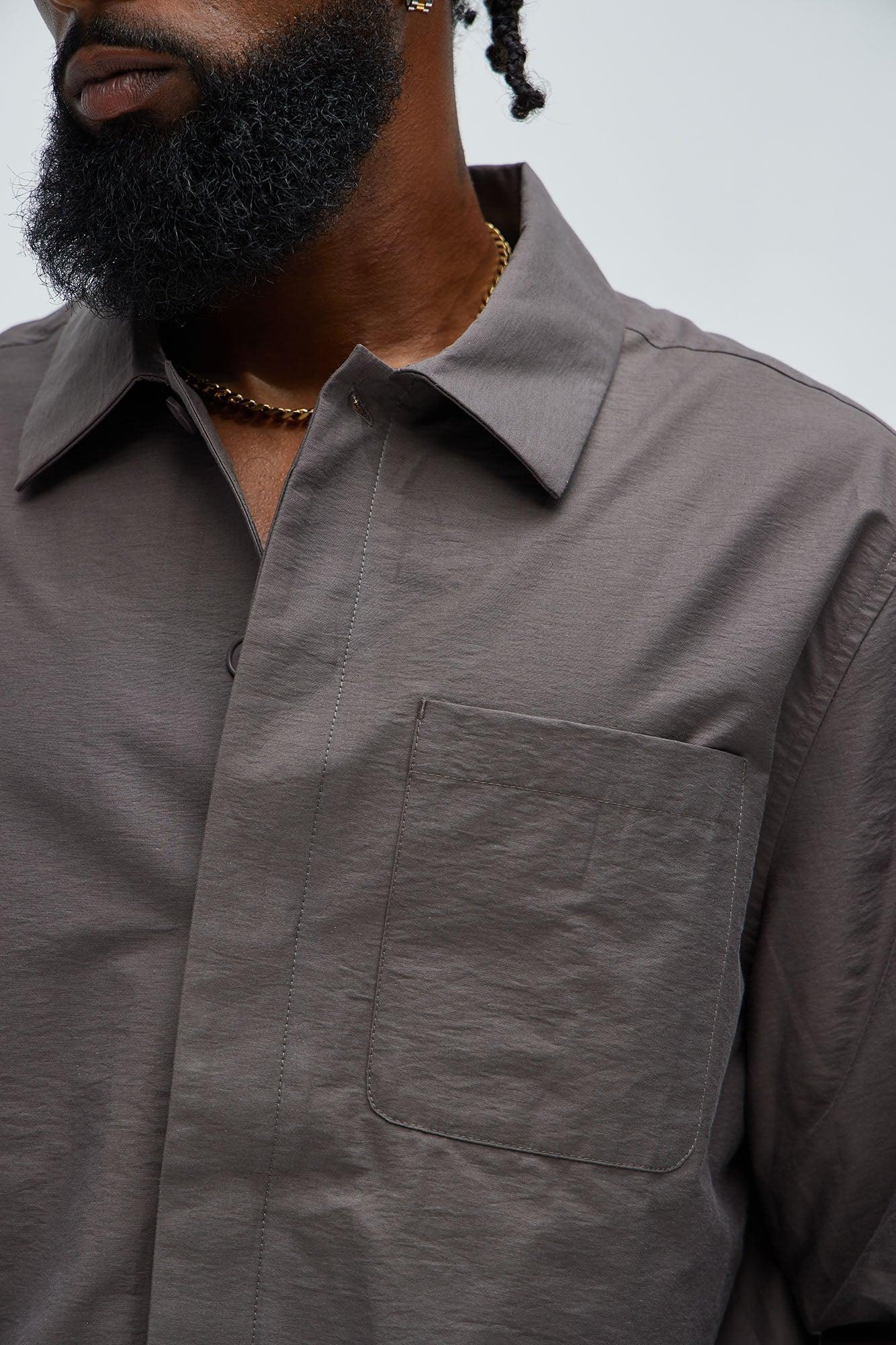 Too Easy Button Up Shirt - Brown Product Image