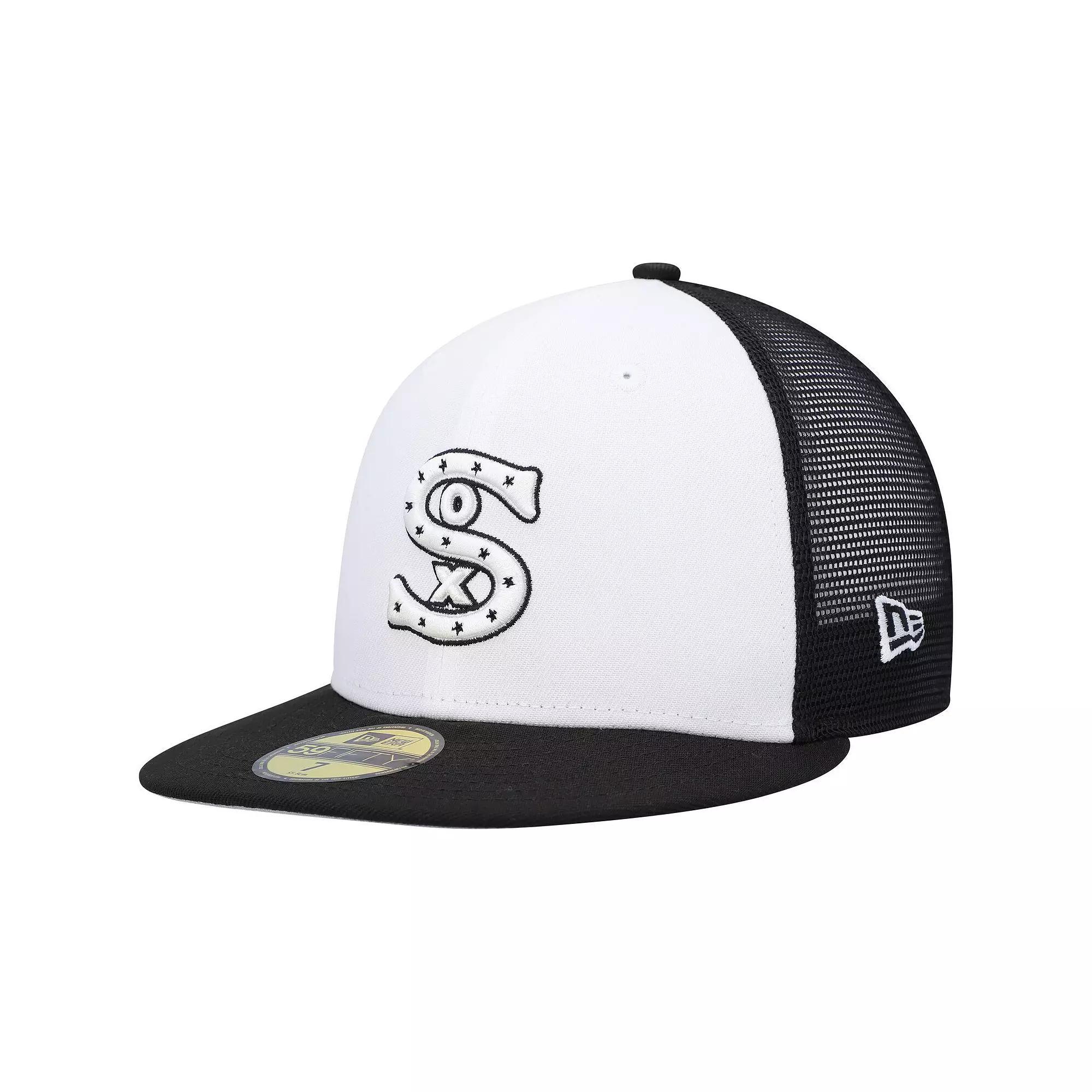 Men's New Era White/Black Chicago White Sox 2023 On-Field Batting Practice 59FIFTY Fitted Hat, Size: 7 5/8 Product Image