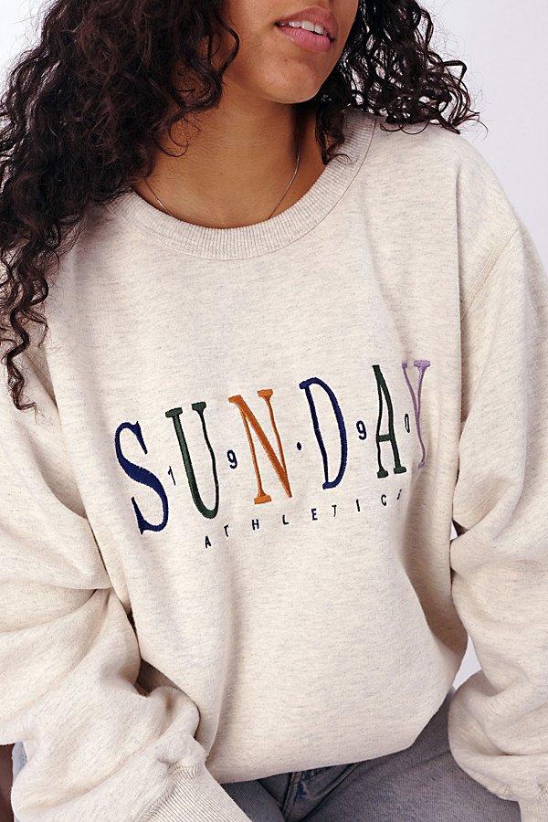 Good for Sunday Heritage Oversized Crewneck Top Womens at Urban Outfitters Product Image