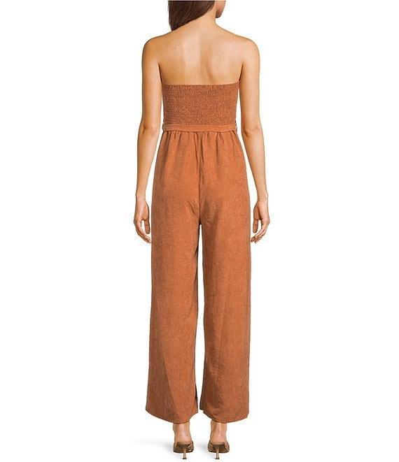 Sadie & Sage Strapless Belted Wide Leg Jumpsuit Product Image