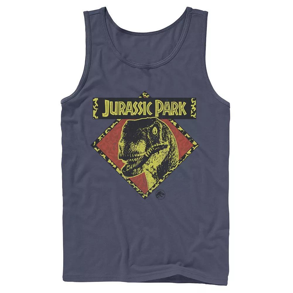 Men's Jurassic Park Distress Raptor Stare Tank Top,  Product Image