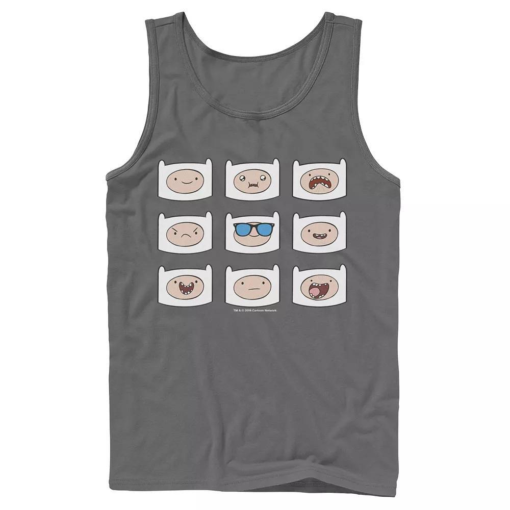 Men's Adventure Time Finn's Many Faces Grid Tank Top,  Product Image