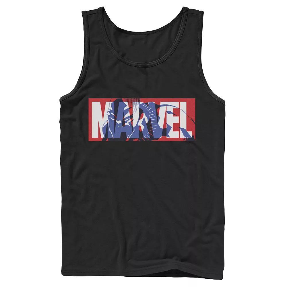 Men's NASA Red Blue Stripe Minimal Logo Vintage Graphic Tank Top, Size: XXL, Black Product Image