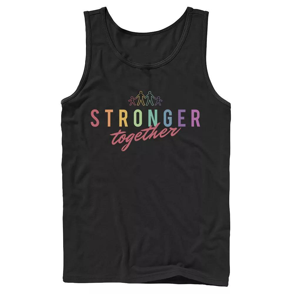 Men's Family Stronger Together Typographic Tank Top, Size: Medium, Black Product Image