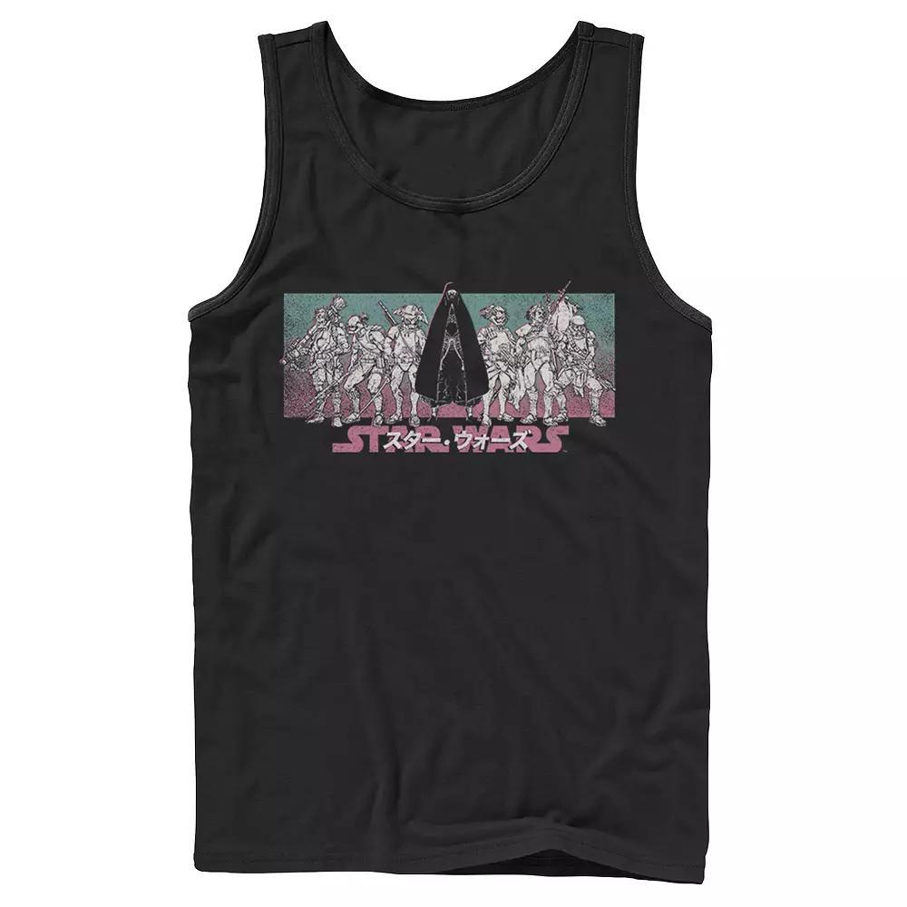 Men's Star Wars Visions Group Poster Tank Top, Boy's, Size: Medium, Black Product Image