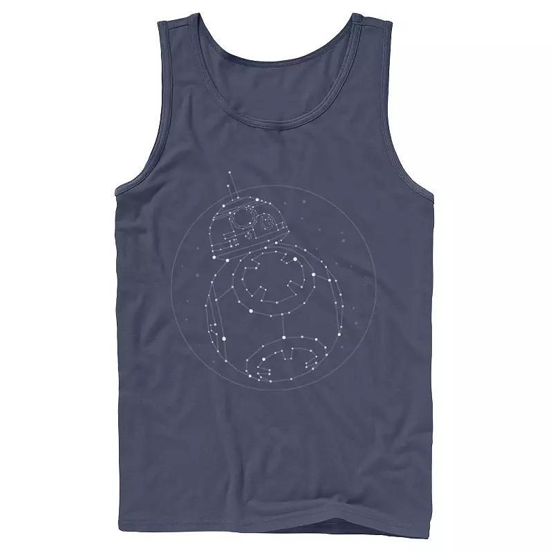 Mens Star Wars The Rise of Skywalker BB-8 Starry Constellation Tank Top Blue Product Image