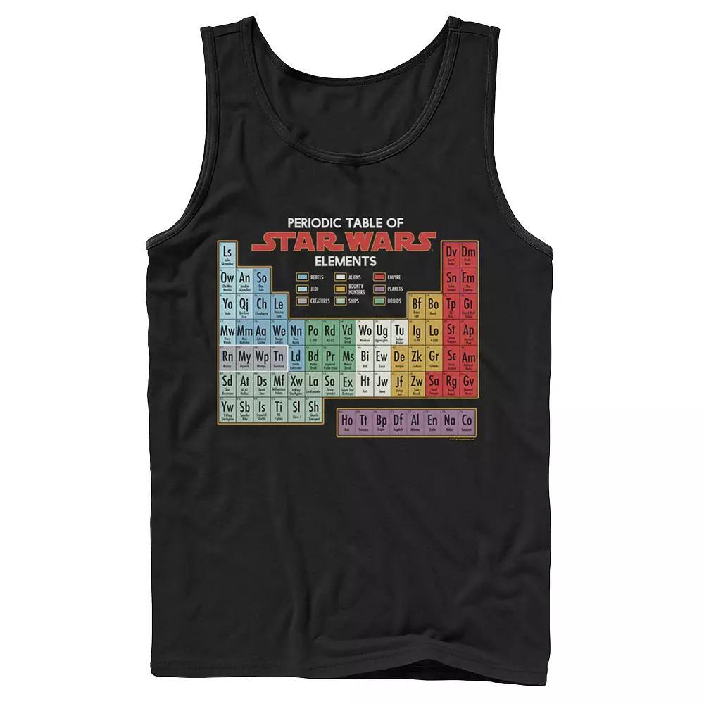 Men's Star Wars Periodic Table of Elements Graphic Tank Top,  Product Image