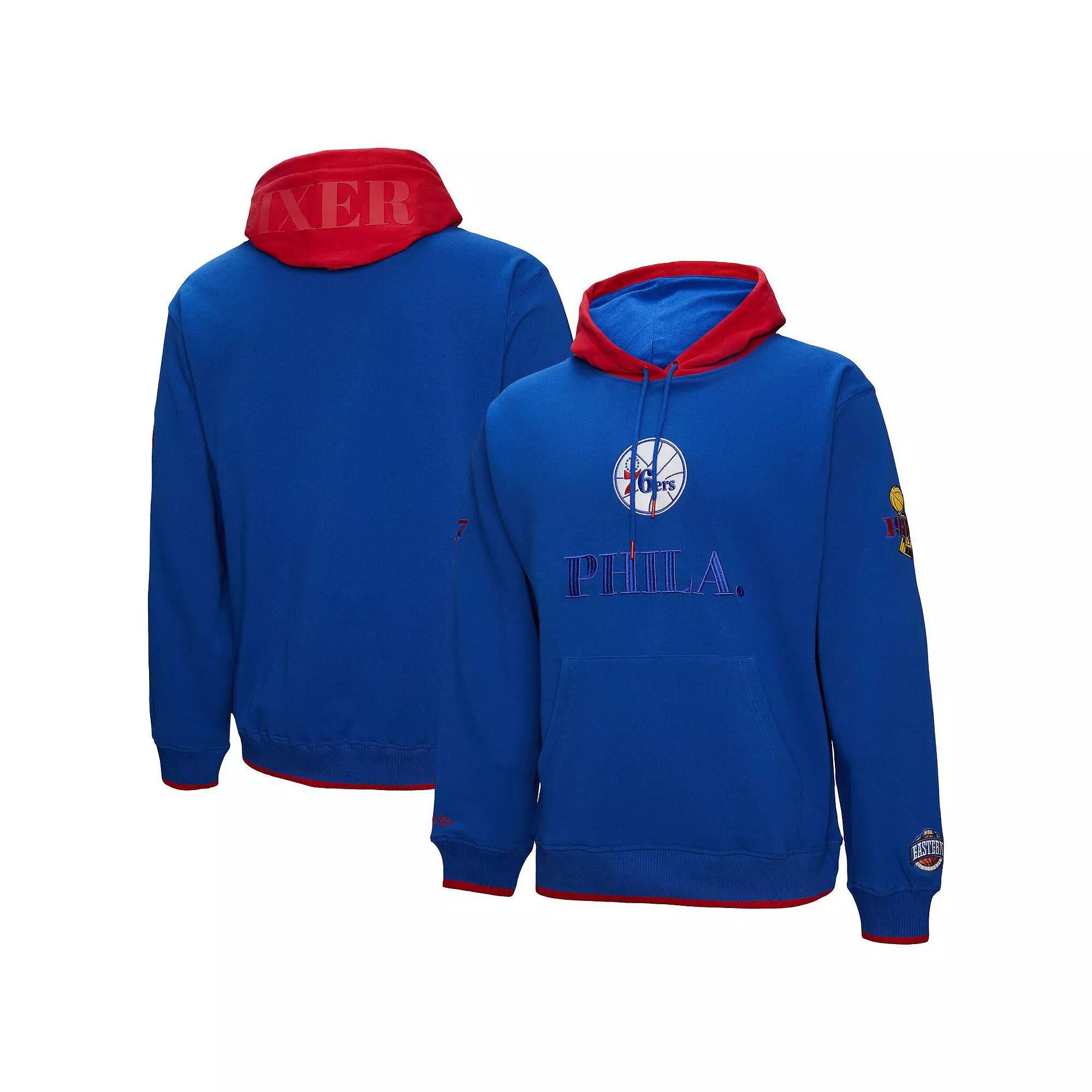 Men's Mitchell & Ness Royal Philadelphia 76ers Hardwood Classics Team OG 3.0 Pullover Hoodie,  Product Image