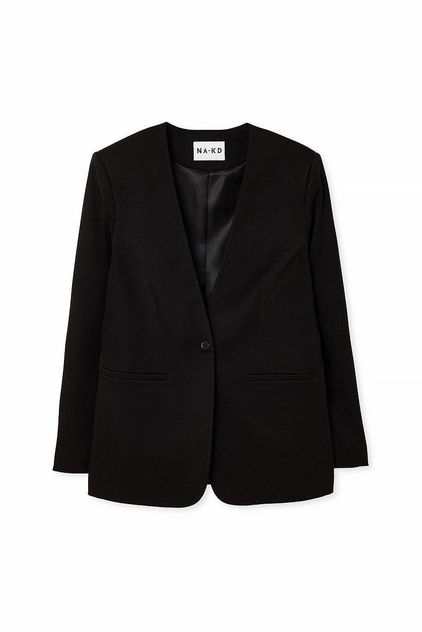 Straight Oversized No Lapel Blazer Product Image