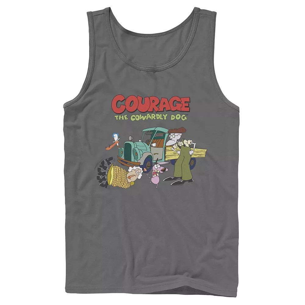 Men's Courage The Cowardly Dog Scene Logo Tank Top,  Product Image