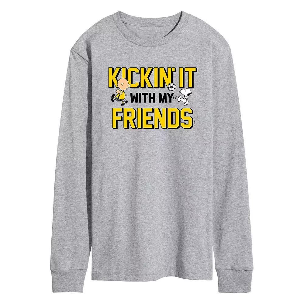 Men's Peanuts Kickin It Tee, Size: Medium, Gray Product Image