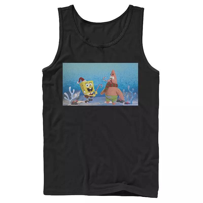 Mens Nickelodeon Spongebob Squarepants Patrick Star Christmas Buddies Graphic Tank Top Product Image