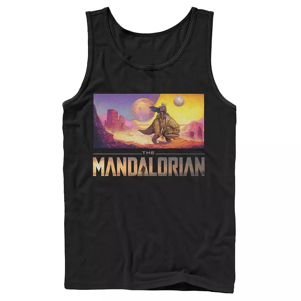 Men's Star Wars The Mandalorian Dreamscape Journey Tank Top, Size: Small, Black Product Image