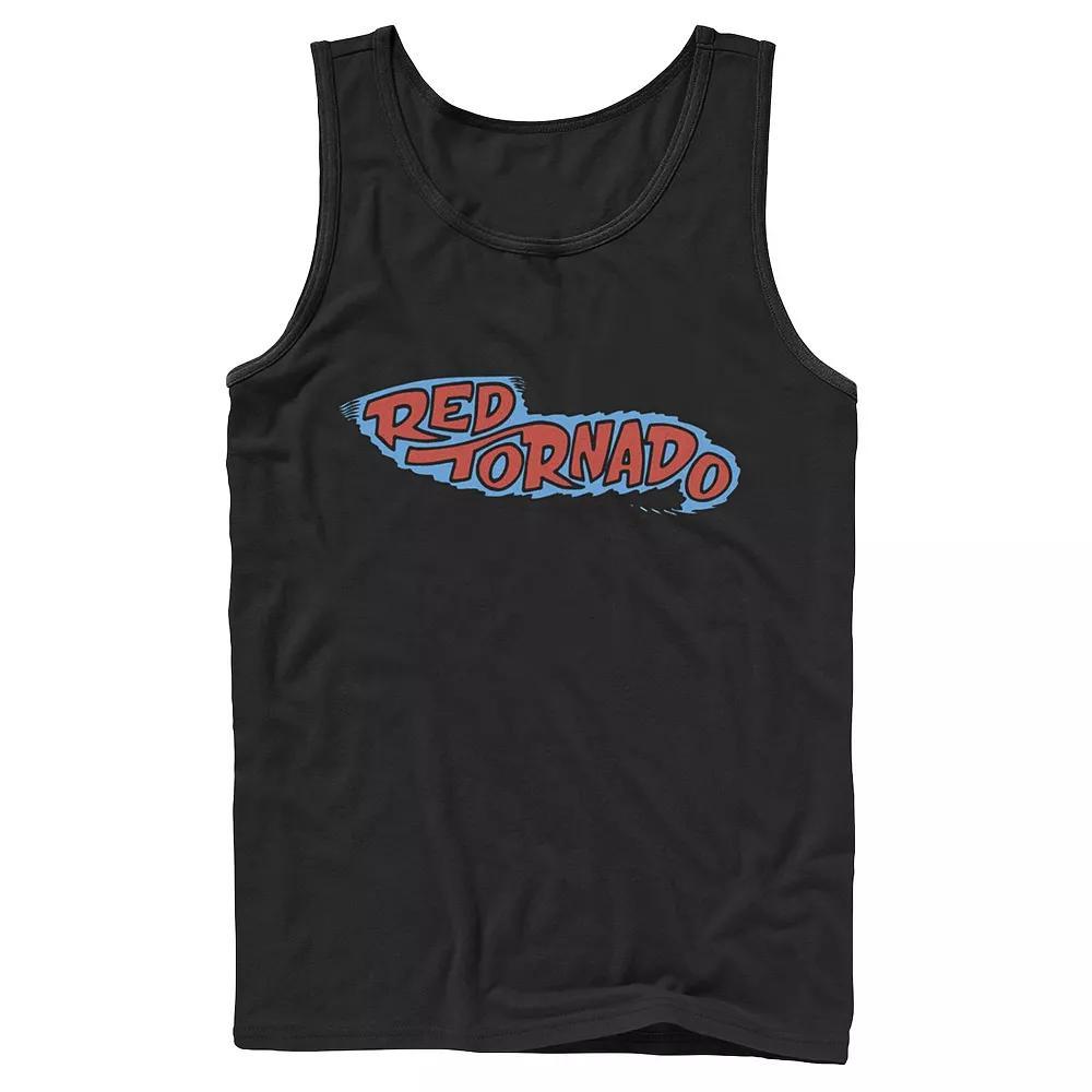 Men's DC Comics Red Tornado Text Logo Poster Tank Top, Size: XXL, Black Product Image