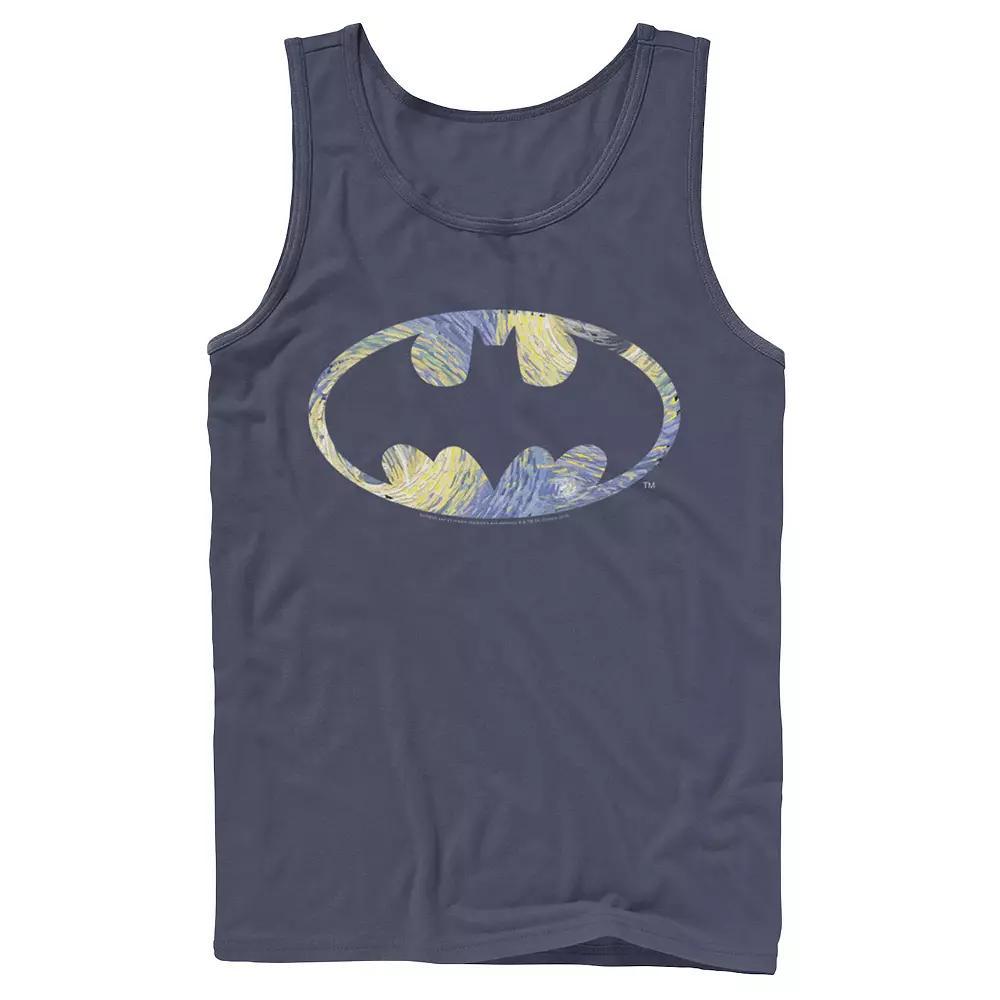 Men's DC Comics Batman Starry Night Logo Tank Top,  Product Image