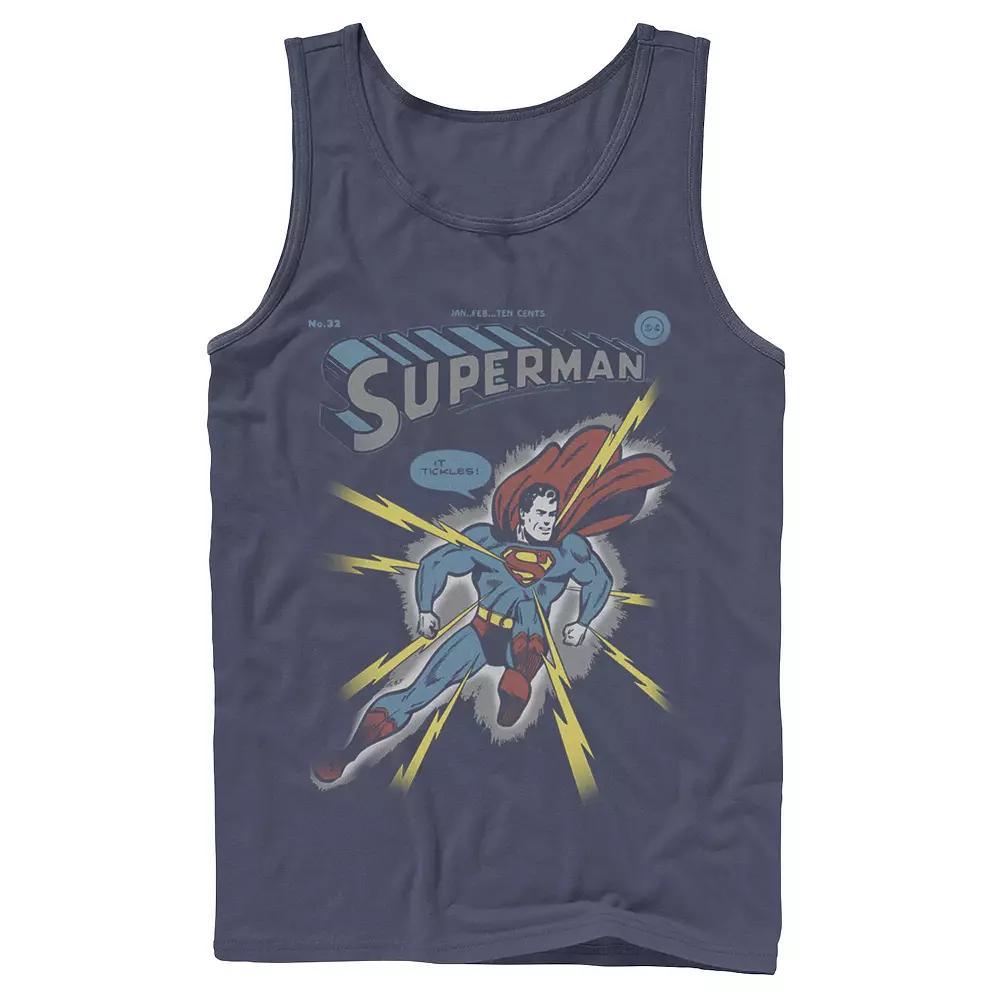 Men's DC Comics Superman Electrified Tank Top, Size: XL, Blue Product Image