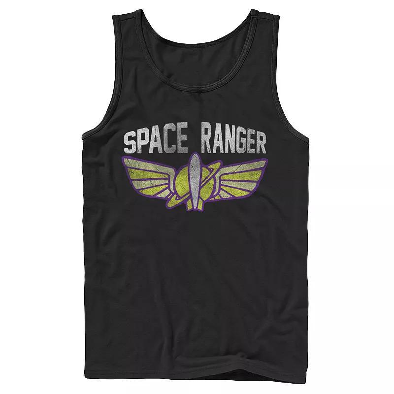 Disney / Pixar's Toy Story Buzz Lightyear Men's Space Ranger Star Command Logo Tank Top, Size: Large, Black Product Image