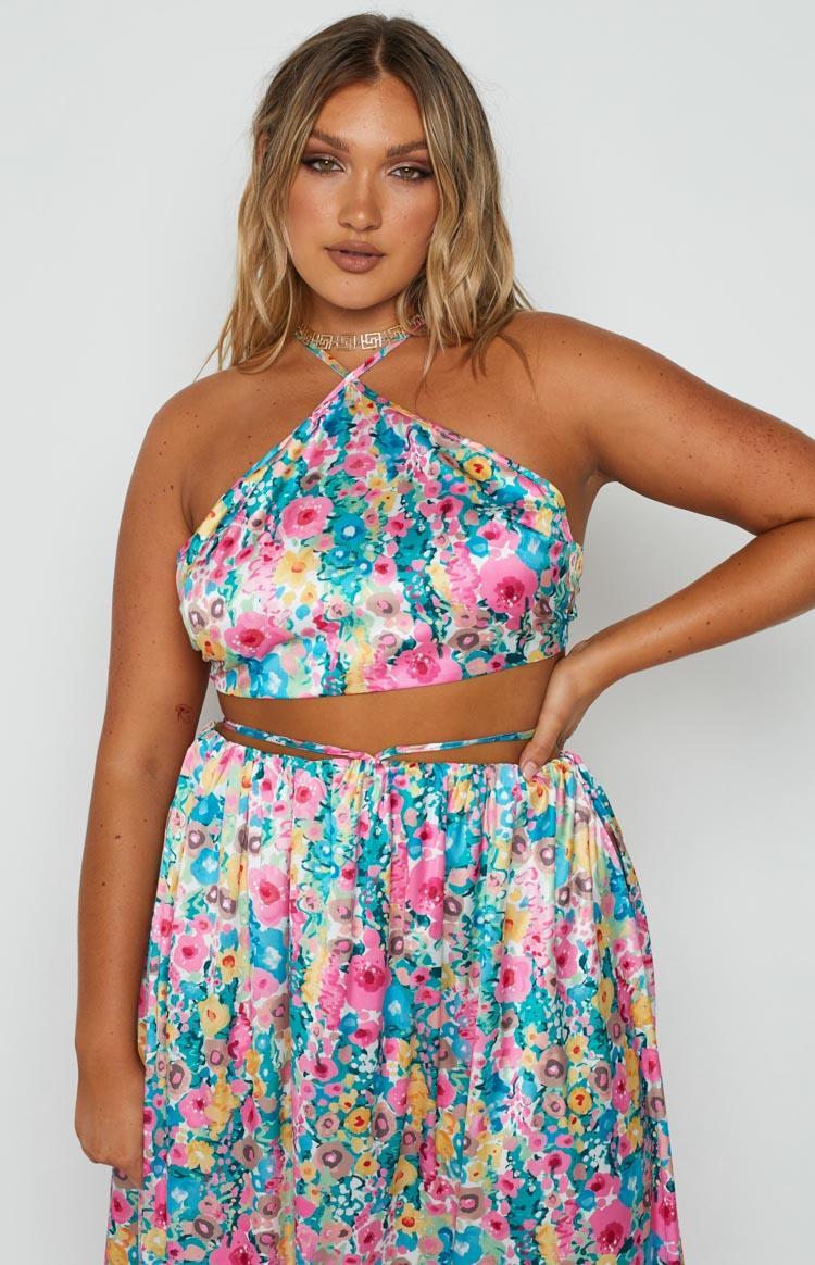 Spring Bouquet Floral Halter Top Product Image
