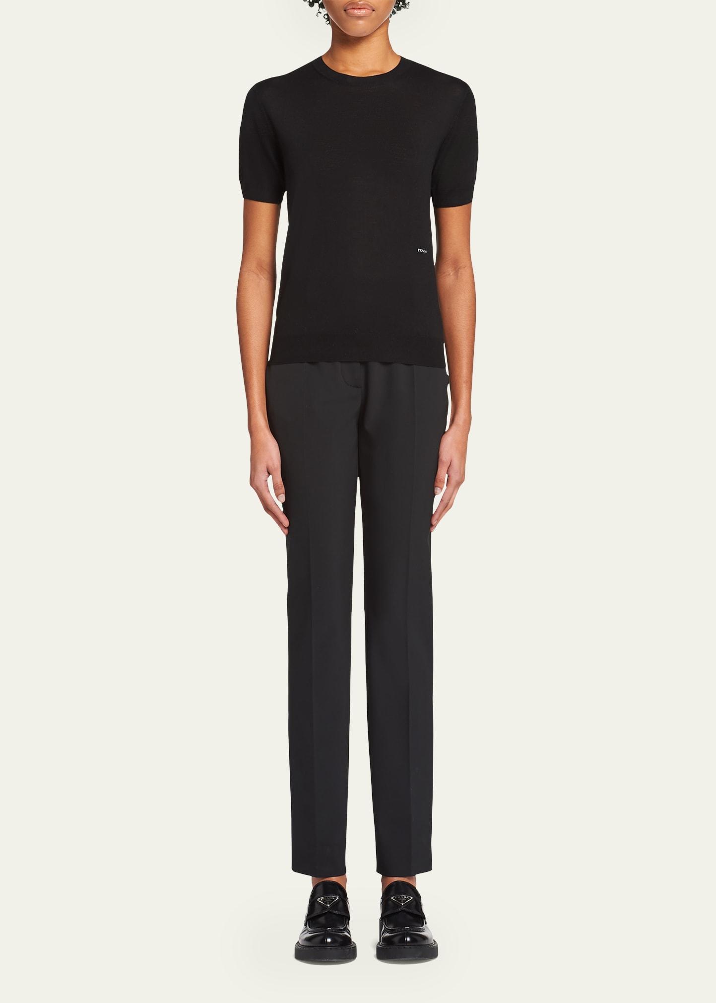 Wool Short-Sleeve Sweater Product Image