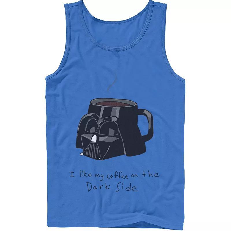 Men's Star Wars Darth Vader Mug I Like My Coffee On The Dark Side Tank Top, Size: XL, Athletic Grey Product Image