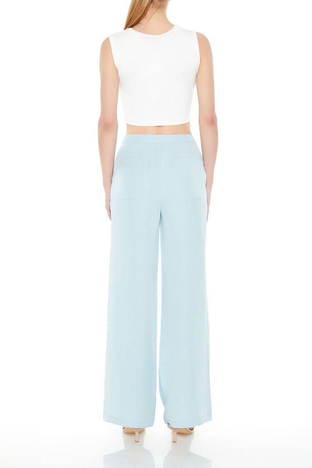 Twill Wide-Leg Trouser Pants | Forever 21 Product Image