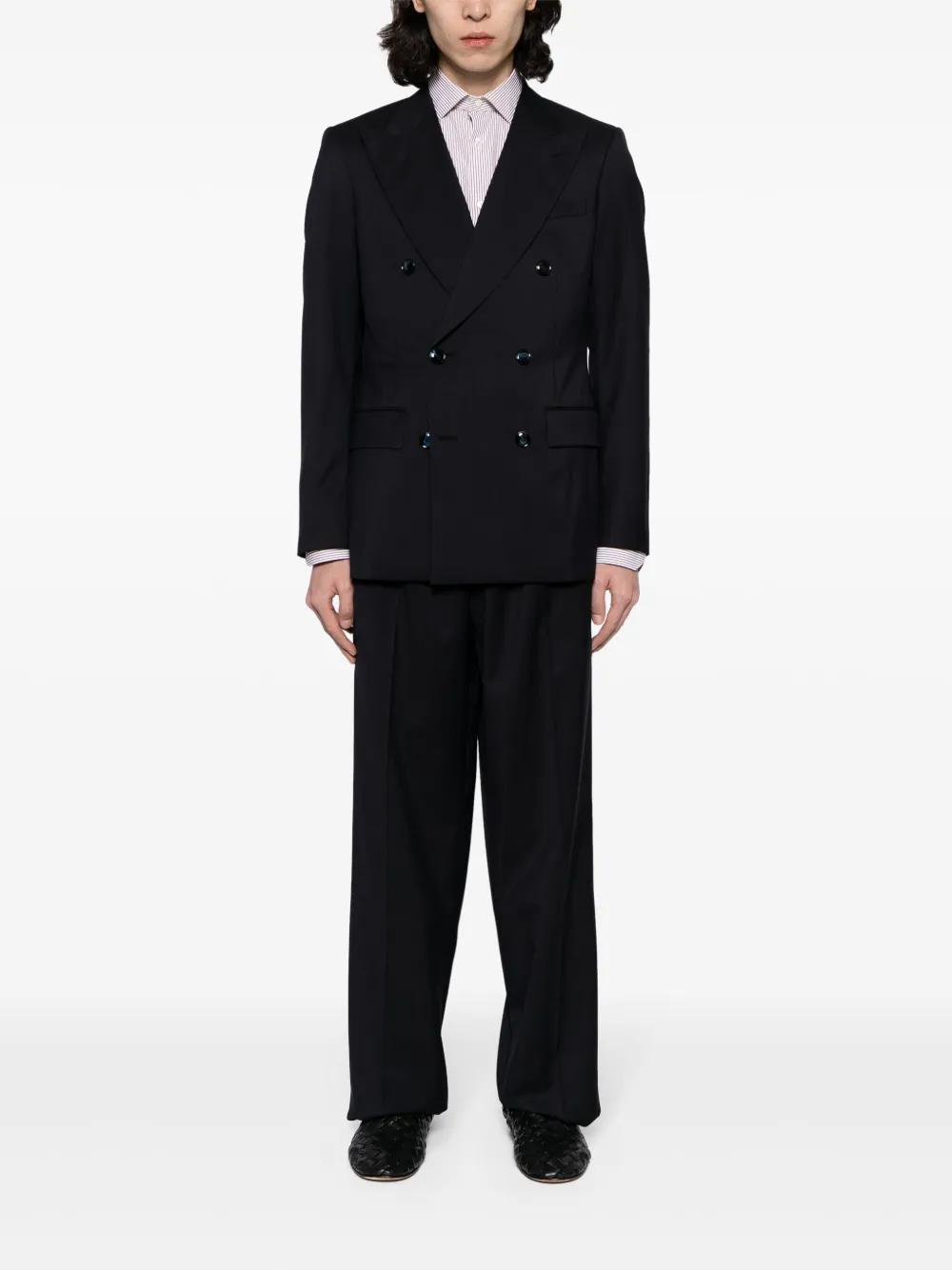 peak-lapel double-breasted suit Product Image