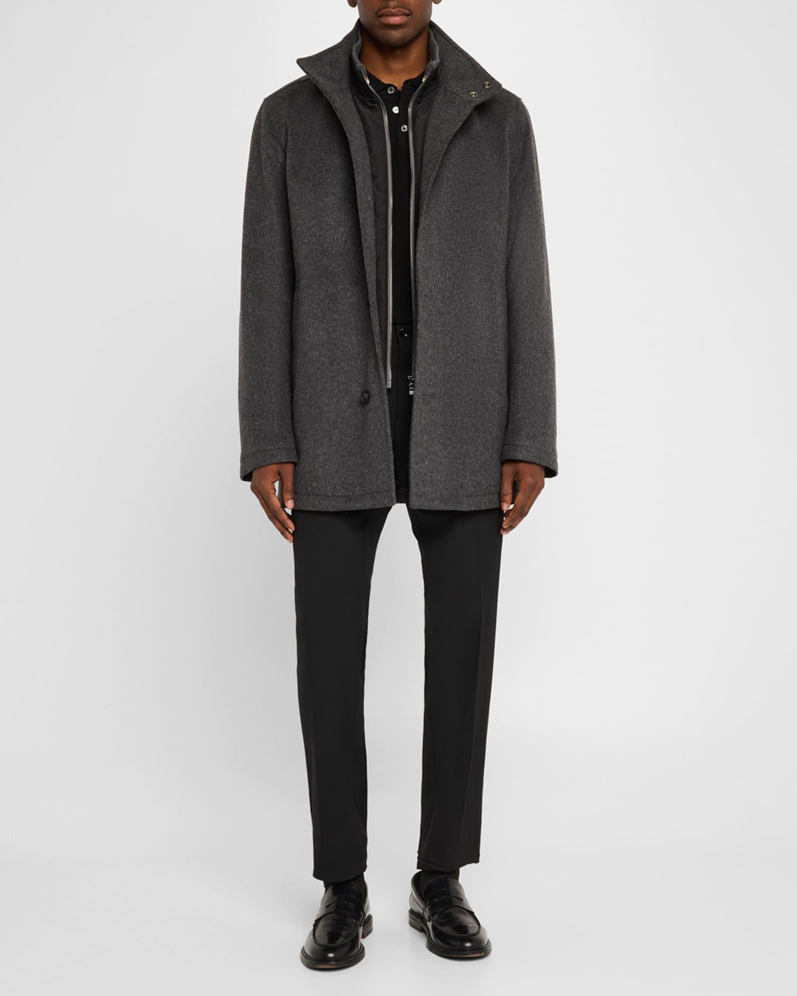 Men's Coxtan Wool-Cashmere Coat with Removable Bib Product Image